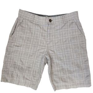 W.R.K Materials Mens Plaid Print 4 Pocket Hybrid Shorts 34